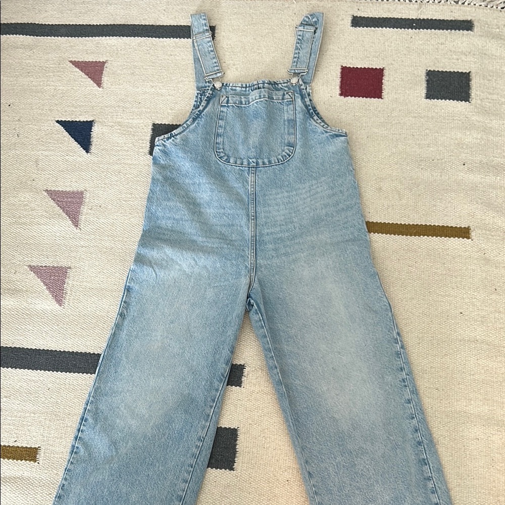 ZARA - Stylish Denim Bib, Open “U” Back Overalls